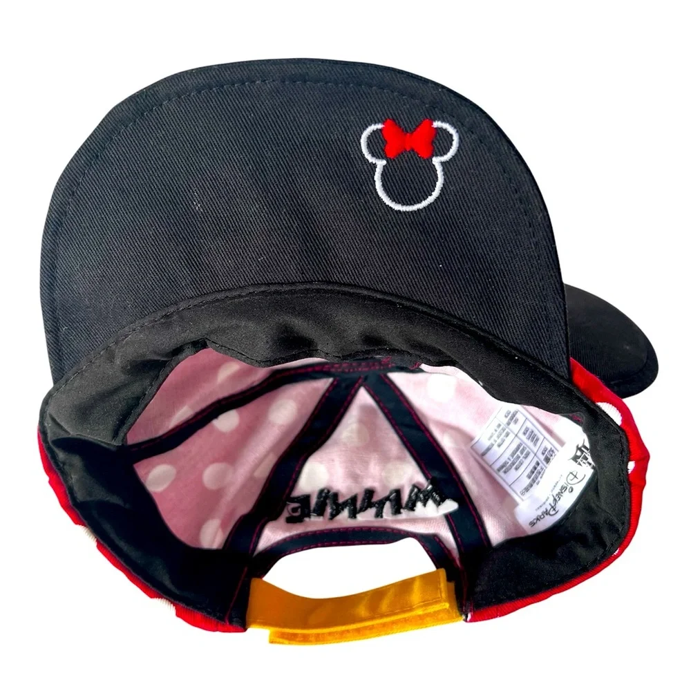 Cute Authentic Disney Parks Minnie Mouse Baseball Hat in Red/Black/White Toddler
